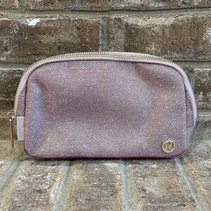 NWT Lululemon Everywhere Belt Bag *Glitter In Pink Champagne/Mink/Gold